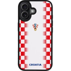 iPhone 17 Case Hülle - Silikon schwarz Kroatien 2026 personalisierbares Fussballtrikot
