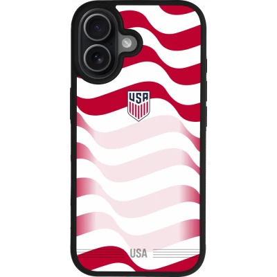iPhone 17 Case Hülle - Silikon schwarz Vereinigten Staaten 2026 personalisierbares Fussballtrikot