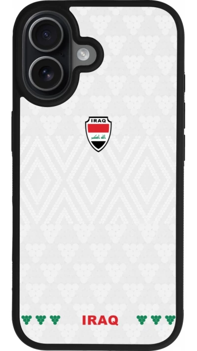 iPhone 17 Case Hülle - Silikon schwarz Irak 2026 personalisierbares Fussballtrikot