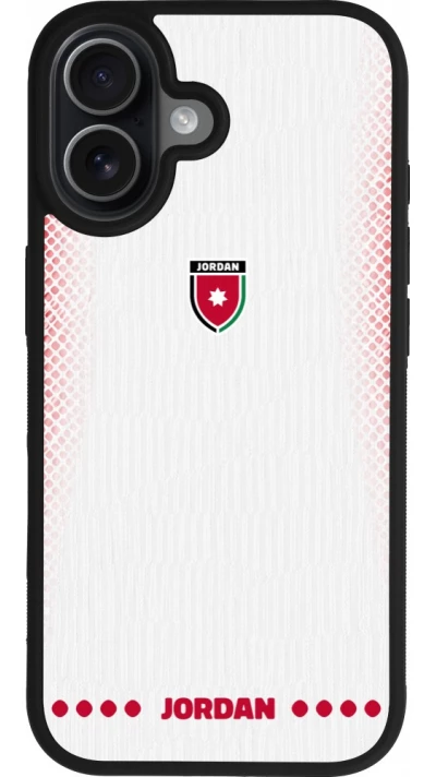 iPhone 17 Case Hülle - Silikon schwarz Jordanien 2026 personalisierbares Fussballtrikot