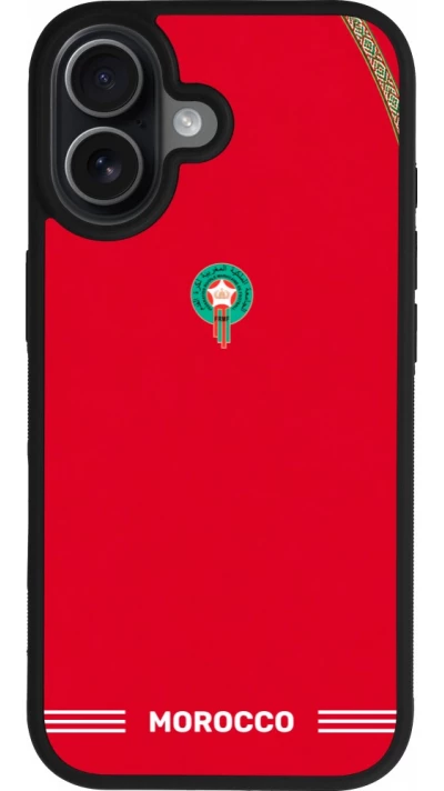 iPhone 17 Case Hülle - Silikon schwarz Marokko 2026 personalisierbares Fussballtrikot