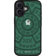 Coque iPhone 17 - Silicone rigide noir Maillot de football Mexique 2026 personnalisable