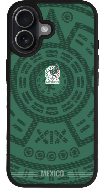 iPhone 17 Case Hülle - Silikon schwarz Mexiko 2026 personalisierbares Fussballtrikot