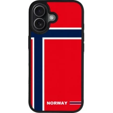 iPhone 17 Case Hülle - Silikon schwarz Norwegen 2026 personalisierbares Fussballtrikot