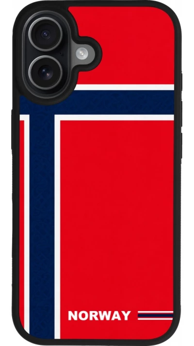 iPhone 17 Case Hülle - Silikon schwarz Norwegen 2026 personalisierbares Fussballtrikot