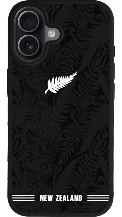 iPhone 17 Case Hülle - Silikon schwarz Neuseeland 2026 personalisierbares Fussballtrikot