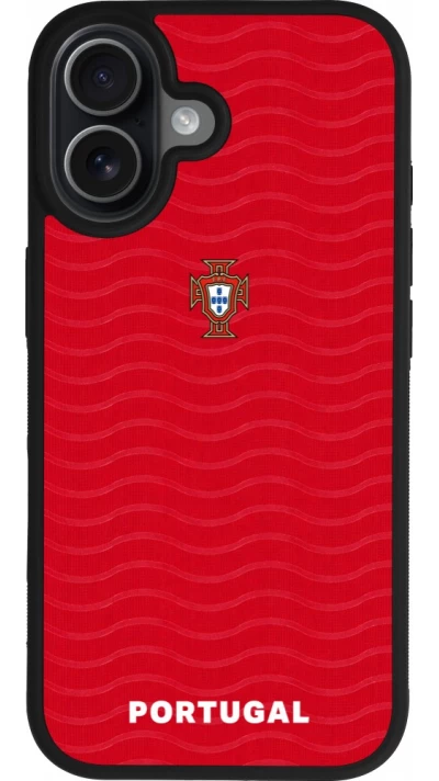 iPhone 17 Case Hülle - Silikon schwarz Portugal 2026 personalisierbares Fussballtrikot