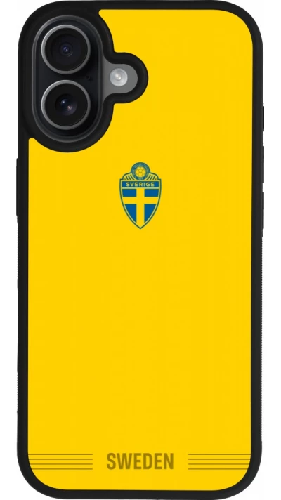 iPhone 17 Case Hülle - Silikon schwarz Schweden 2026 personalisierbares Fussballtrikot