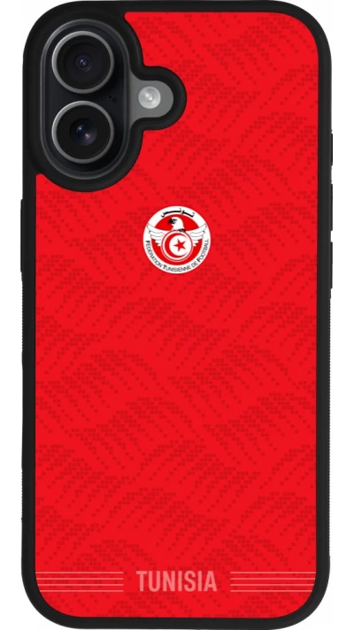 iPhone 17 Case Hülle - Silikon schwarz Tunesien 2026 personalisierbares Fussballtrikot