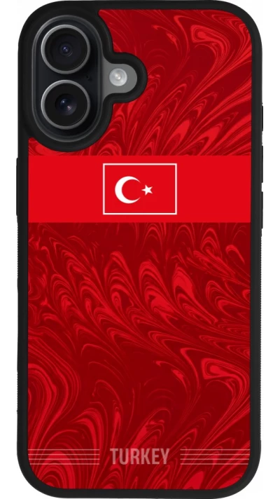 iPhone 17 Case Hülle - Silikon schwarz Türkei 2026 personalisierbares Fussballtrikot