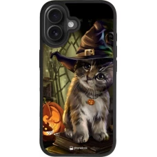iPhone 17 Case Hülle - Silikon schwarz Halloween 21 Witch cat