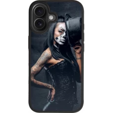 Coque iPhone 17 - Silicone rigide noir Halloween 22 Tattooed Girl