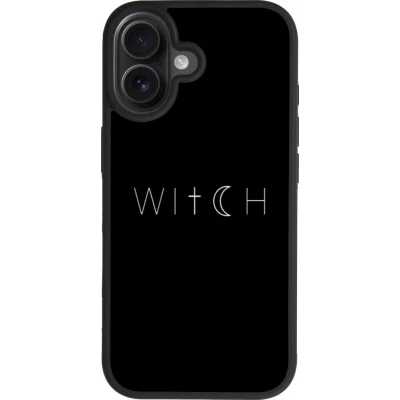 Coque iPhone 17 - Silicone rigide noir Halloween 22 witch word