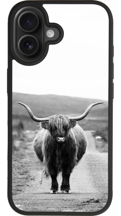 iPhone 17 Case Hülle - Silikon schwarz Highland cattle