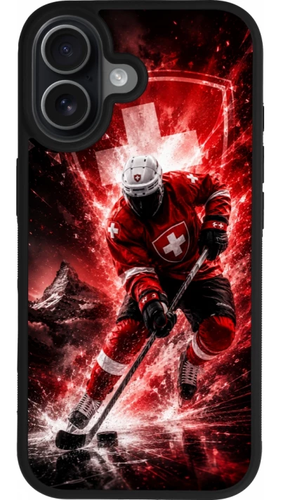 iPhone 17 Case Hülle - Silikon schwarz Hockey World Championship Player