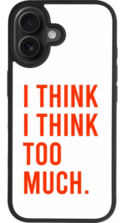 iPhone 17 Case Hülle - Silikon schwarz I Think I Think Too Much