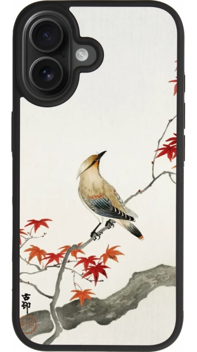 iPhone 17 Case Hülle - Silikon schwarz Japanese Bird
