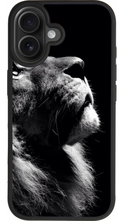 iPhone 17 Case Hülle - Silikon schwarz Lion looking up