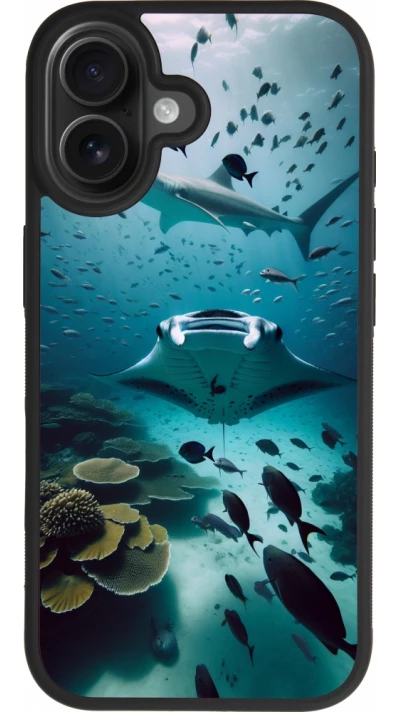 iPhone 17 Case Hülle - Silikon schwarz Manta Lagune Reinigung
