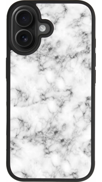 iPhone 17 Case Hülle - Silikon schwarz Marble 01
