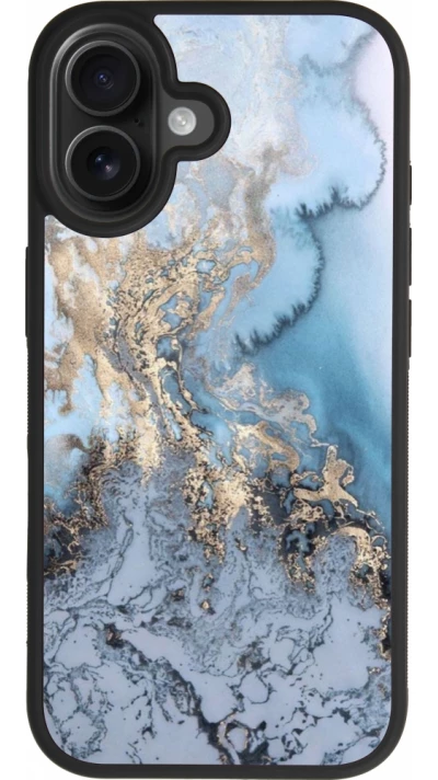 iPhone 17 Case Hülle - Silikon schwarz Marble 04