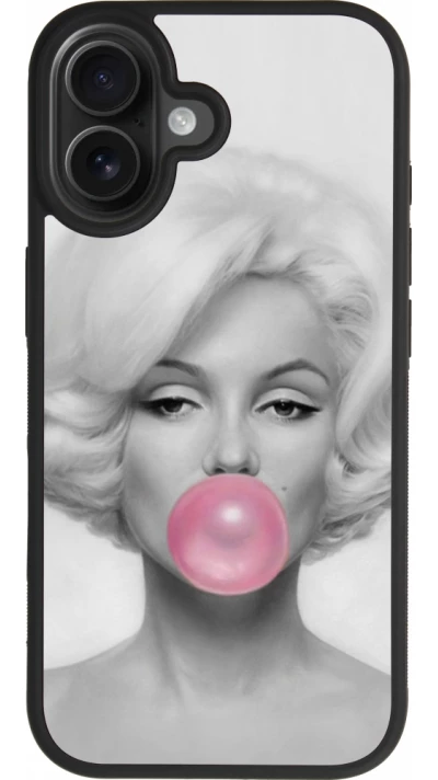 iPhone 17 Case Hülle - Silikon schwarz Marilyn Bubble
