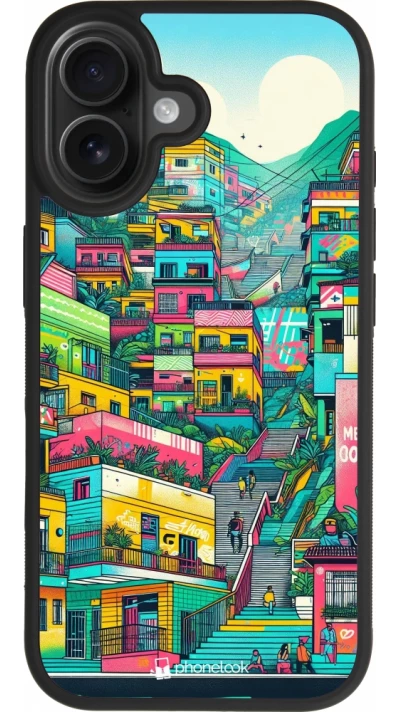 iPhone 17 Case Hülle - Silikon schwarz Medellin Comuna 13 Kunst