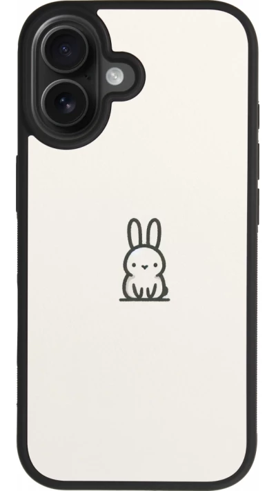 iPhone 17 Case Hülle - Silikon schwarz Minimal Häschen Süße