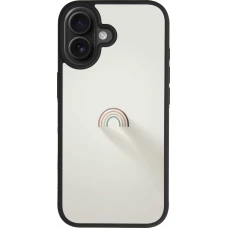 iPhone 17 Case Hülle - Silikon schwarz Mini Regenbogen Minimal