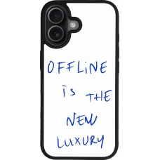 Coque iPhone 17 - Silicone rigide noir Offline is the new luxury