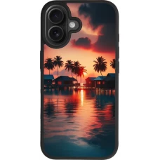 iPhone 17 Case Hülle - Silikon schwarz Paradies Malediven