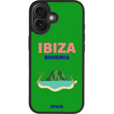 Coque iPhone 17 - Silicone rigide noir Pop Summer Destination Ibiza