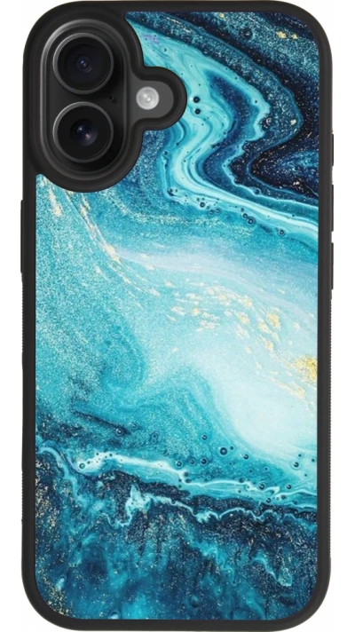 iPhone 17 Case Hülle - Silikon schwarz Sea Foam Blue