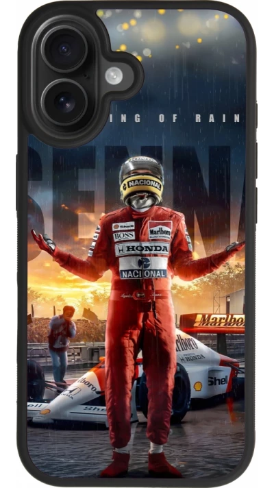iPhone 17 Case Hülle - Silikon schwarz Senna The King of Rain