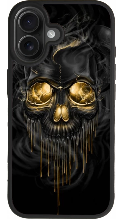 iPhone 17 Case Hülle - Silikon schwarz Skull 02