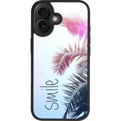 Coque iPhone 17 - Silicone rigide noir Smile 05