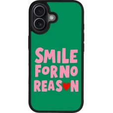 iPhone 17 Case Hülle - Silikon schwarz Smile for no reason 2026