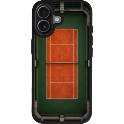Coque iPhone 17 - Silicone rigide noir Sports 2026 Tennis