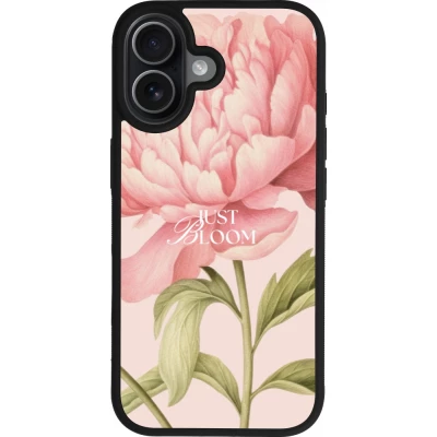 Coque iPhone 17 - Silicone rigide noir Just Bloom Spring 2026