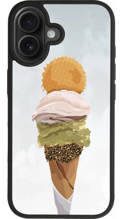 Coque iPhone 17 - Silicone rigide noir Summer 2025 Cornet