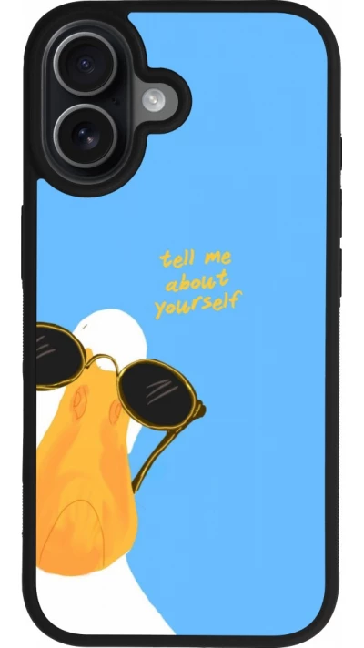 Coque iPhone 17 - Silicone rigide noir Tell me about yourself Summer 2026