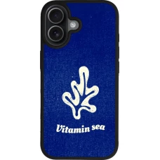 Coque iPhone 17 - Silicone rigide noir Vitamin sea Summer 2026