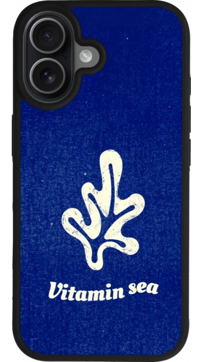 Coque iPhone 17 - Silicone rigide noir Vitamin sea Summer 2026