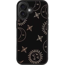 iPhone 17 Case Hülle - Silikon schwarz Suns and Moons