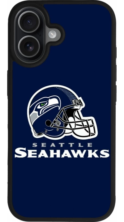 Coque iPhone 17 - Silicone rigide noir Super Bowl 26 Seattle 3