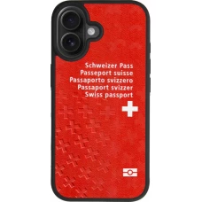 Coque iPhone 17 - Silicone rigide noir Swiss Passport