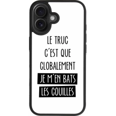 Coque iPhone 17 - Silicone rigide noir Le truc globalement bats les couilles