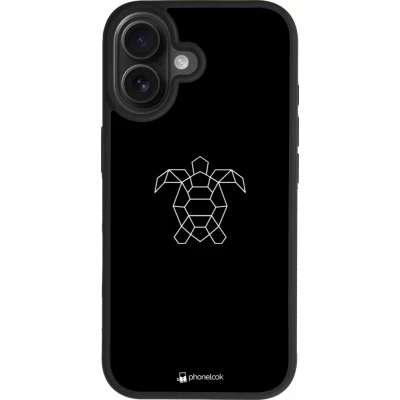 iPhone 17 Case Hülle - Silikon schwarz Turtles lines on black