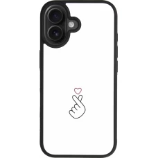 Coque iPhone 17 - Silicone rigide noir Valentine 2024 heat by Millennials