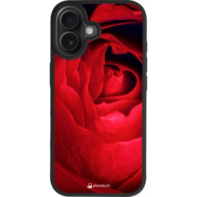 Coque iPhone 17 - Silicone rigide noir Valentine 2022 Rose